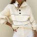 Women's Clothing Outerwear Loose Striped Turtleneck Knitted Sweater_ecoleips.com