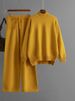 K New Knitted Set Women's Thick Loose Sweater Half High Collar Long Sleeve Fashion Two Piece Set Women. No Bags Or Other Accessories_ecoleips.com