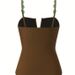 Elegant One Piece Swimsuit Long Dress Slimming Stylish Beachwear for Women_ecoleips.com