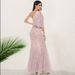 Women's One Shoulder Chiffon Mermaid Maxi Dress, Elegant Formal Evening Party Gown_ecoleips.com