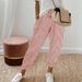 Aria Basics 2025 New European And American Striped Print Pocket Fashion Casual Loose Long Pants For Women_ecoleips.com