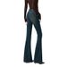 Vintage-Inspired High Waist Stretch Flared Jeans For Women - Retro Slim Fit With Bootcut Leg & Tummy Control (Regular & Long Length Options)_ecoleips.com