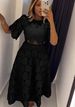 Inspired Lace Hollow Out Blouse & Skirt Set – Elegant Women's Two-Piece Outfit | Breathable Polyester | Summer Casual & Street Chic | S-3XL_ecoleips.com