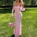 Diyun European American Y2K Tube Top Hollow Sleeve Long Dress Women's Clothing 2025 Autumn And Winter Independent_ecoleips.com
