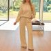 Women's Clothing Women's Casual Hooded Sweatshirt & Jogger Set - Soft Loose Fit Long Sleeve Pullover Hoodie Pockets Stylish Solid Color Lounge Wear_ecoleips.com