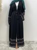 Hot Selling Ramadan Rhinestone Cardigan Islamic Dresses With Pockets Kebaya Muslim Kimono Abaya Dubai Modest Clothing Women Eid_ecoleips.com