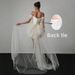 Off-Shoulder White Short Simple French Satin Lightweight Wedding Petite Engagement Registration Dress_ecoleips.com