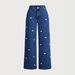 Wide Leg Jeans For Women Style With Small Bow And Small Bow_ecoleips.com
