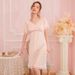 Lace Sexy Ice Silk Pajamas With Chest Pads Femininity Lace Dress Pajamas_ecoleips.com