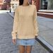 Diyun European And American Style Casual Vacation Solid Color Long Sleeve Base Sweater Knitted Women's Clothing 2025_ecoleips.com