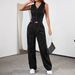 Retro Women's V Neck Striped Two Piece Suit Set Elegant Sophisticated European American Style Clothing for Mature Women_ecoleips.com
