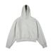 450g Heavyweight American High Street Fashion Brand Cleanfit Short Oversized Hooded Sweatshirt For Men And Women, Loose Fit And Thickened_ecoleips.com