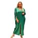 Women's Clothing Muslim Dress Hot Diamond Bat Sleeve Robe Long Size Dress_ecoleips.com
