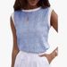 Women's Floral Texture Vest Casual Color Block Round Neck Sleeveless Top European American Style Summer Outerwear_ecoleips.com