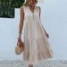 100% Clothing Cross-Border Summer Hot Item Europe And AmericaTank Top Sleeveless Loose Casual Solid Color Dress_ecoleips.com