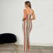 041770Freet 2025 Summer New Crop Backless Color Woven Tube Top Dress Set For Women_ecoleips.com