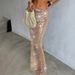 Women's Sequined Beach Cover Up Bikini Skirt Sexy Bodycon Solid Color European American Style Swimsuit For 2026_ecoleips.com