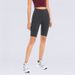 Summer New High Waist, Hip Lifting, Sports And Fitness Capris Wo, Double Sided Polished, Slim Fit, Yoga Shorts For_ecoleips.com