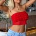KAIKUO European And American Y2K Style Sexy Bandeau Top T-shirt Women's Clothing 2025 Summer Foreign Trade_ecoleips.com
