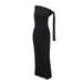 Summer Fashionable Women's Slim Fit One Shoulder Ribbon Dress Elegant Solid Color (Spot Import Export) 2025_ecoleips.com
