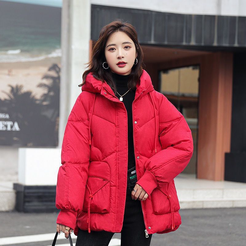 2025 Winter Down Padded Jacket Women's Loose Hooded Padded Jacket Casual Thickened Thermal Padded Jacket_ecoleips.com