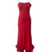 Women's Clothing Spaghetti Ball Ruffle Hem Sleeveless High Waist Bodycon Dress_ecoleips.com