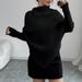 Women's High Neck Knit Sweater - Oversized Asymmetrical Design, Soft & Cozy Winter Pullover, Loose Fit Casual Tops For Streetwear & Daily Wear_ecoleips.com