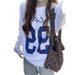 Autumn And Winter Casual Printed Long-Sleeved Loose, Versatile, Slimming Round-Neck Top, T-Shirt Base Layer For Women_ecoleips.com