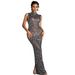 Women's Clothing Fashion Sleeveless Hot Diamond Long Dress_ecoleips.com