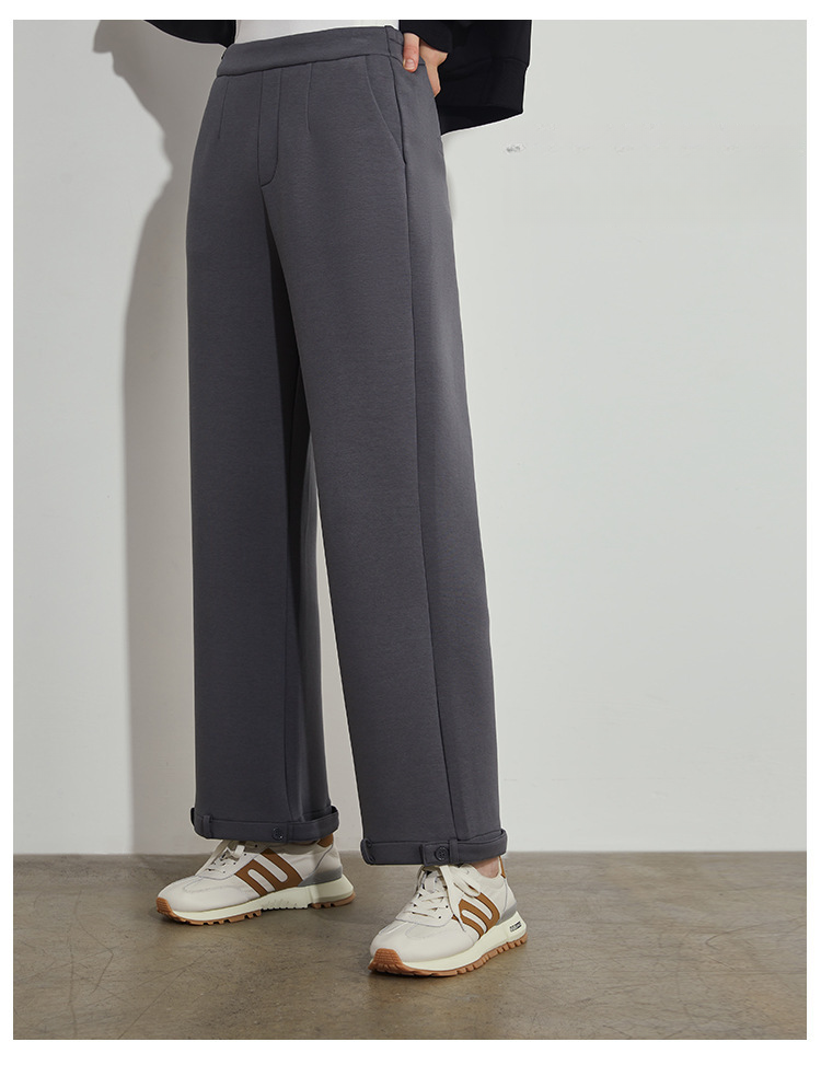 Women's Sanitary Winter New Korean Version Thick Casual Aerospace Tencel Hot Warm Velvet Ankle Can Be Pulled Straight_ecoleips.com