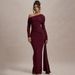 Verve Women's New Style Asymmetrical Neck Sleeve Fashionable Elegant Sexy Slim Fit Pleated High Waist Long Dress_ecoleips.com