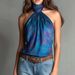 2026 European And American Cross-border Independent Site Elegant Casual Western Bohemian Print Halter Neck Tank_ecoleips.com