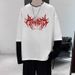 2025 Summer New Letter Printed Pullover Top Korean Version Loose Fitting Two-piece Long Sleeved T-shirt For Women_ecoleips.com
