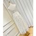 Women's Clothing Small And Elegant V Neck Mesh With Chest Pads Ostrich Feathers Beaded Flowers High Slit Tassel Fur Long Skirt_ecoleips.com