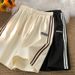 Women’s Clothing Five Point Sports Shorts Women's Summer Thin Loose Large Size High Waist Outer Wear Casual Straight Pants Mid Length Pants_ecoleips.com