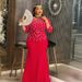 Women's Clothing Fashion Rhinestone Dress Plus Size Rhinestone Evening Dress – Polyester Bodycon Midi Dress For Women (White/Red/Green)_ecoleips.com