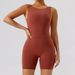 Women's Clothing Back Yoga Jumpsuit Tight Sports Fitness Hip Lifting Jumpsuit Yoga Shorts_ecoleips.com