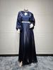 Verve MQ072 Muslim Women's Two-Piece Set With Rhinestones And Shiny Sequins Fashion Satin Abaya_ecoleips.com