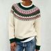 Women's Oversized Knit Sweater - Soft Round Neck Pullover For Autumn & Winter (S-5XL, 12 Colors, Acrylic Blend)_ecoleips.com