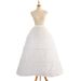 Wedding Dress Hoop Skirt – 4 Steel Hoops, Adjustable Waist, Floor-Length Petticoat For Bridal & Formal Gowns (White)_ecoleips.com