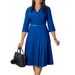 Women's Clothing New V Neck Fashion Temperament Pleated Elastic Temperament Elegant Dress_ecoleips.com