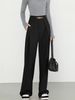 Women's Clothing Lazy Style High End Suit Pants High Waist Loose Wide Leg Pants Fashionable Simple Casual Straight Pants_ecoleips.com