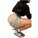 Women's Cartoon Print Shorts, Cute Bunny Graphic Summer Shorts, High-Waisted Stretchy Casual Shorts For Women_ecoleips.com
