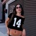 Summer Cross-border American Street Style Unique Hot Girl Digital Print Off-shoulder Cropped Slim-fit T-shirt_ecoleips.com