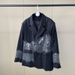 Black Oversized Blazer With Sequin Panels And Deconstructed Raw Hem, Chic Loose-Fit Women's Jacket For A Slimming Effect_ecoleips.com