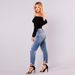 Women's Clothing Fashion Ripped Irregular Hem Nine Point Jeans For Women_ecoleips.com