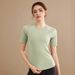 Quick-dry Outdoor Sports T-shirt For Women, Summer Thin Yoga Top, Short-sleeved, Slim-fit, Running, Mesh-paneled,_ecoleips.com