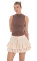 K Women's Sporty And Fashionable Skirt With Adjustable Lace Up, Anti Glare High Waisted Elastic Pants Skirt_ecoleips.com