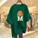 Women's White Oversized T-Shirt Short Sleeved Loose Fit Mid-Length Spring Summer Versatile Student Top Trendy on Instagram_ecoleips.com
