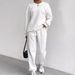 Women's Twisted Splicing Long Sleeve round Neck Tops And Cuffed Trousers Set European American Style Spring Autumn Wear_ecoleips.com